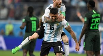 Argentina se salva de una vergonzosa eliminación de la mano de Marcos Rojo