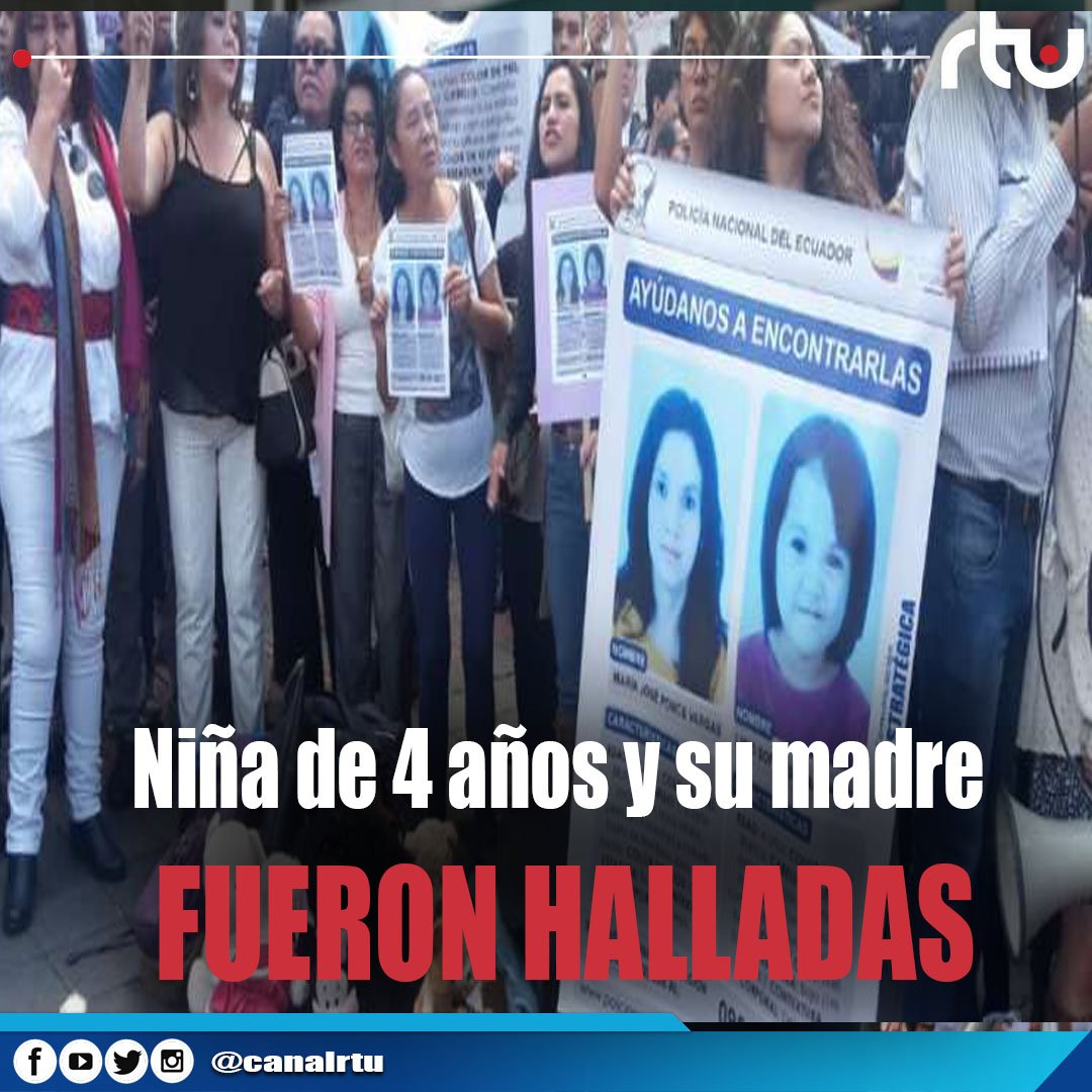 #ATENCIÓN| Madre y niña de 4 años, desaparecidas, el pasado 23 de junio, fueron halladas en #Perú. ...