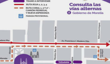 Conoce las rutas alternas del transporte público por obra en la calle Valladolid, en Morelia, Michoacán