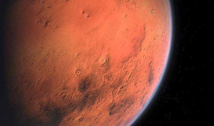 Descubrieron un lago de agua líquida bajo el hielo de Marte