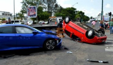 Dos heridos en choque vehícular en Morelia, Michoacán