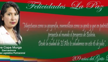En este 16 de julio, desde la ciudad de #ElAlto saludamos a nuestra #LaPaz que conmemora 209 de su Gesta Libertaria.  To…
