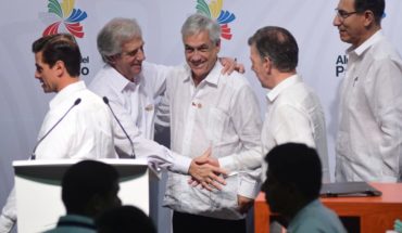 Piñera destacó la importancia de realizar un acuerdo de libre comercio “para que esté unido el 90% de América Latina”