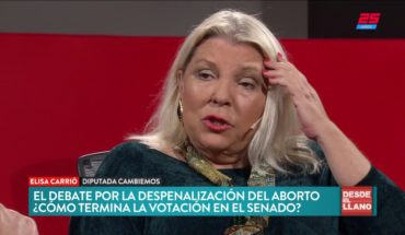 Video: Carrió y el debate por la despenalzación del aborto