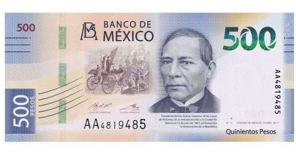 Benito Juárez y ballenas: así es el nuevo billete de 500 pesos