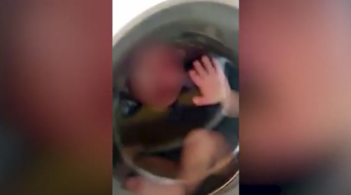 En Polonia, joven mete a un niño de dos años a una lavadora y publica el video en redes