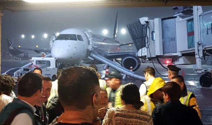Evacuan avión de Aeroméxico en AICM
