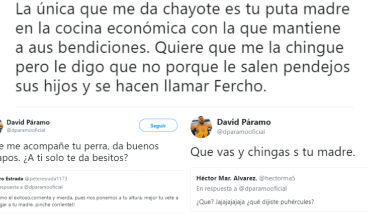 Los agresivos y groseros twits del periodista David Páramo