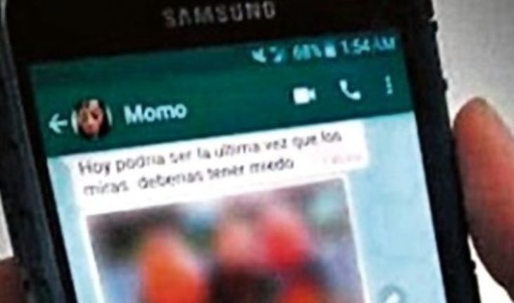 Momo apareció en el celular de una nena en San Juan