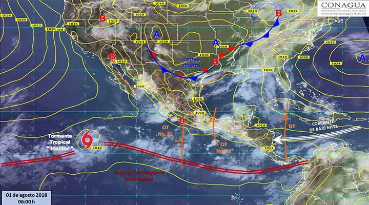 Prevén tormentas puntuales intensas en Veracruz, Tabasco, Guerrero, Oaxaca y Chiapas