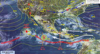 Pronostican tormentas puntuales intensas con actividad eléctrica en Oaxaca, Chiapas y Veracruz