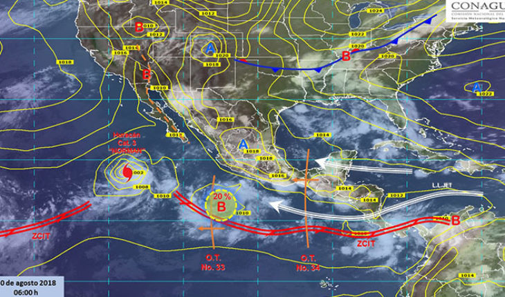Pronostican tormentas puntuales intensas con actividad eléctrica en Oaxaca, Chiapas y Veracruz