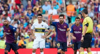 translated from Spanish: Arturo Vidal made his debut as holder Barcelona in the comfortable victory against Boca Juniors for the Joan Gamper Trophy