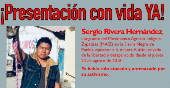 Desaparece opositor a proyecto hidroeléctrico en Puebla