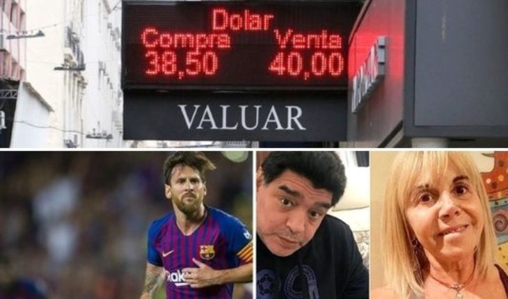 translated from Spanish: Dólar imparable, marcha universitaria, los rivales de Messi, denuncia de violencia de género a Maradona, y mucho más…