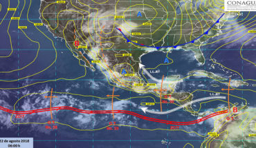 translated from Spanish: Forecast rainy day in much of Mexico Mexico.-