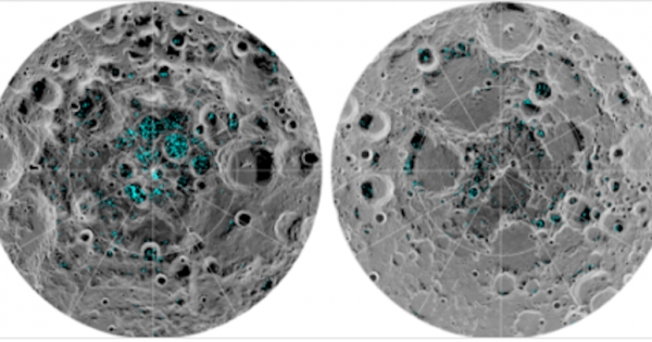 NASA confirms the existence of ice in the poles of the moon