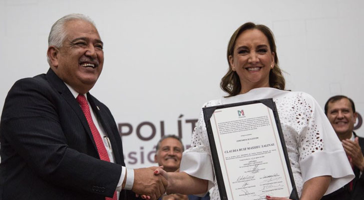The national political Council appoints Claudia Ruiz Massieu as President of the PRI's CEN