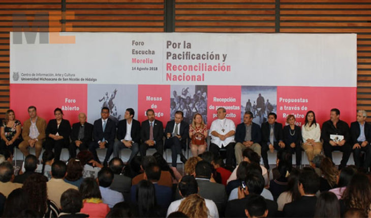 translated from Spanish: UMSNH call all the institutions to make a National Pact for security