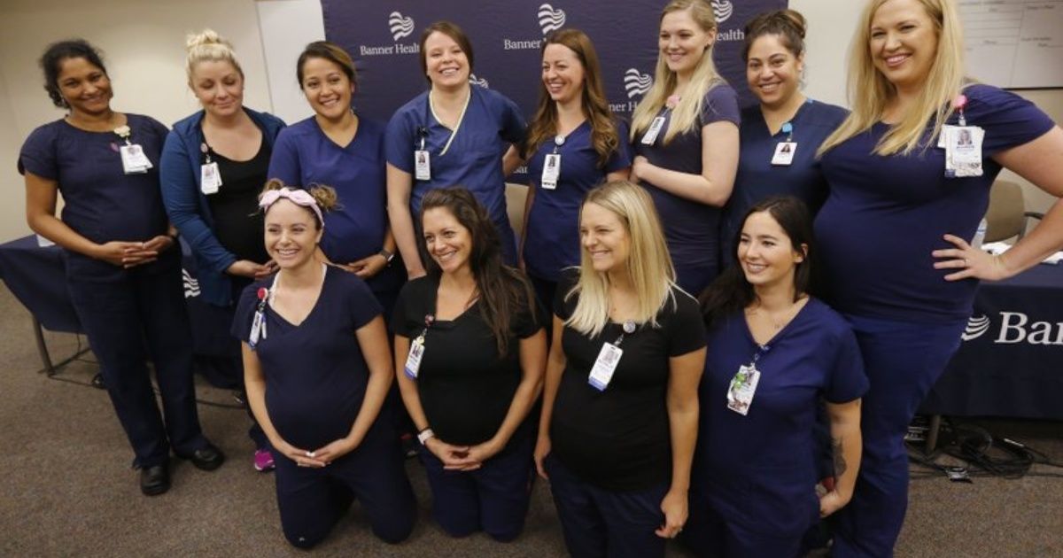 Unusual! 16 pregnant nurses working at the same hospital