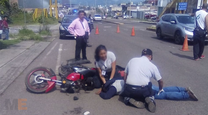 Accidentes de motocicletas dejan dos heridos, en Zitácuaro, Michoacán