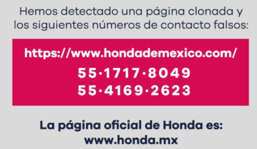 Alertan sobre página “pirata” de Honda, es usada para fraudes cibernéticos