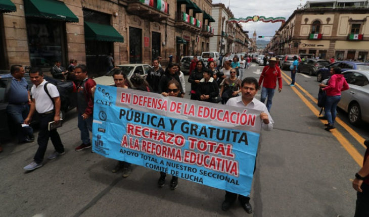 CNTE exige pagos completos, gobierno de Michoacán ofrece abonos
