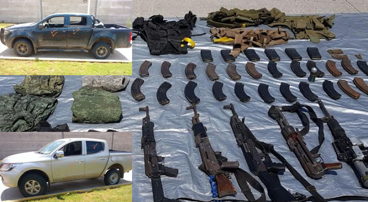 Cinco personas fueron detenidas  con armas largas y vehículos en Antúnez, Michoacán