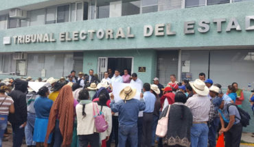 Comunidad de Sevina se manifiesta ante el Tribunal Electoral de Michoacán