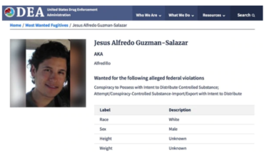 DEA incluye a hijo de El Chapo en lista de más buscados