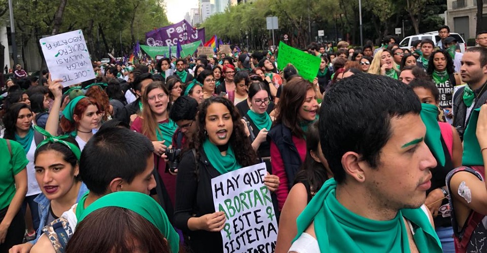 Marcha por la despenalización del aborto en México.