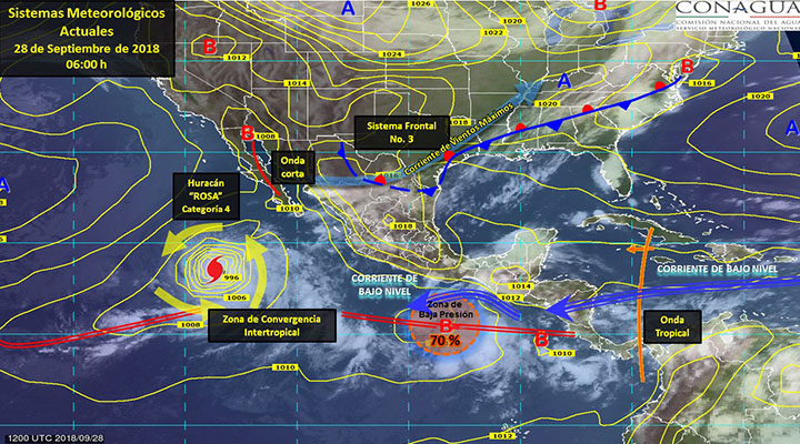 Pronostican el desarrollo de nubes de tormenta en gran parte del territorio mexicano
