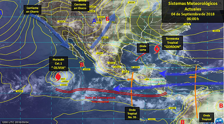 Se prevén tormentas puntuales intensas acompañadas de actividad eléctrica en Oaxaca y Chiapas