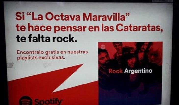 "Te falta rock", la frase utilizada en las campañas de Spotify que generó polémica