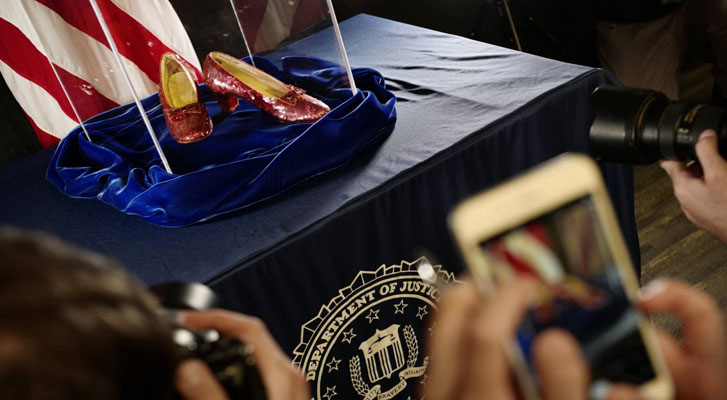 After 13 years of having been stolen, FBI recovers the red shoes from the wizard of Oz