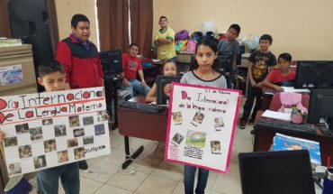 translated from Spanish: Children learn nahuatl respect migrant fellow