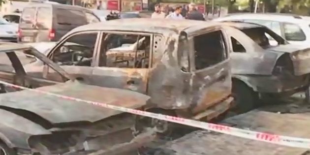 "Quemacoches" en Parque Chacabuco: 8 autos destruidos