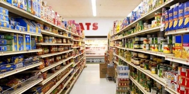 The increase of food in supermarkets