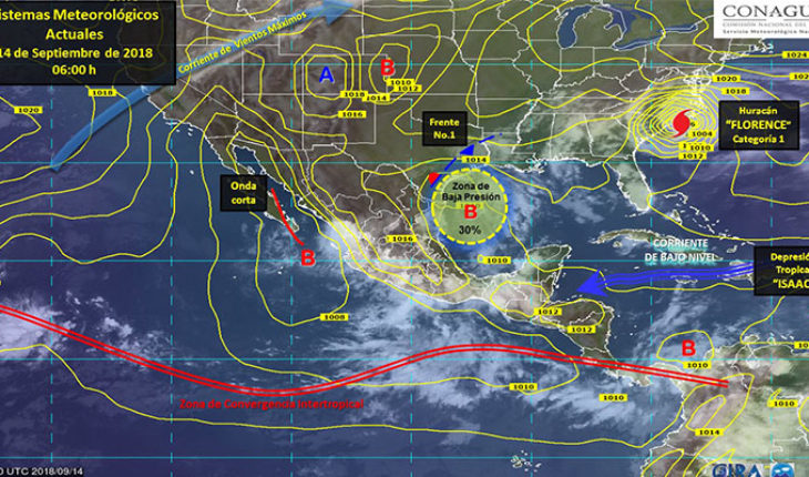 translated from Spanish: Very timely rains and electrical activity in the Northeast and the Pacific States are expected