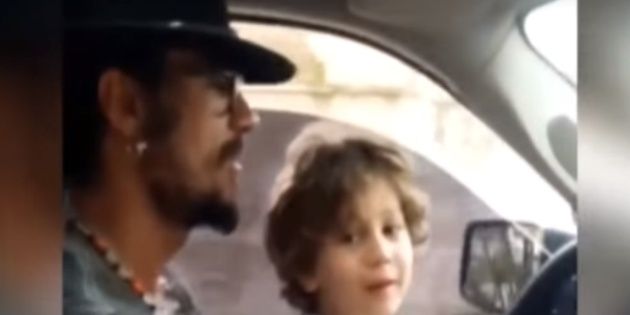 ¿Imprudencia al volante? Daniel Osvaldo y un video manejando con Momo, su hijo con Jimena Barón