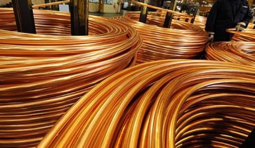 translated from Spanish: Copper down 2.6% fall in Chinese exports and trade deficit U.S.