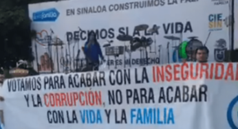 Decenas de familias marchan a favor de la vida en Culiacán