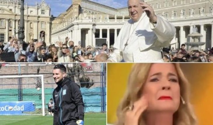 El Papa contra el aborto, llanto y pedido de Mercedes Ninci, Racing perdio a su arquero, Lourdes versus Laurita y mucho más…