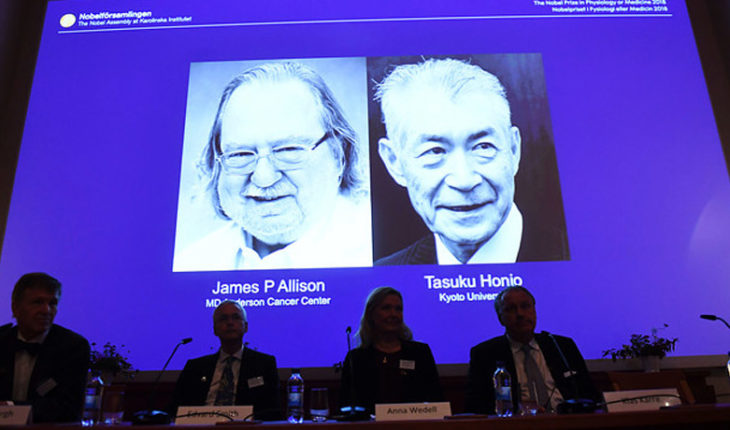 Un estadounidense y un japonés ganaron el Nobel de Medicina por sus aportes a la inmunoterapia contra el cáncer