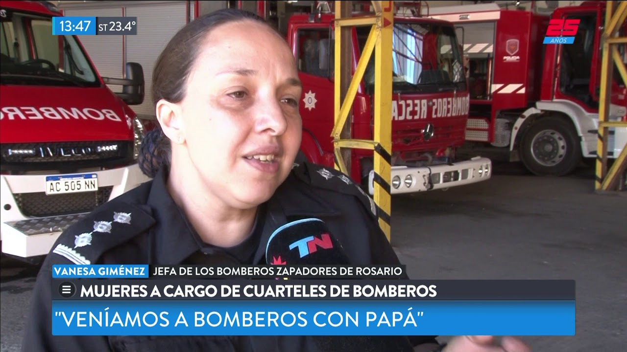 Mujeres a cargo de cuarteles de bomberos en Rosario y Santa Fe
