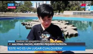 Video: Nacho, el nene que todos los domingos va a limpiar el monumento a los caídos en Malvinas