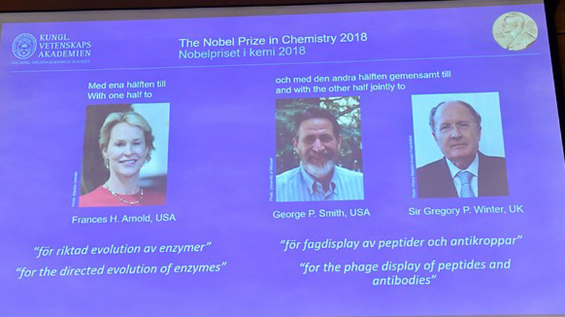 Awarded the Nobel Prize in chemistry to three scientists for advances in the development of proteins