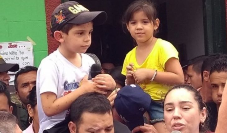 translated from Spanish: Christ José Contreras: free 5 year-old boy whose abduction had shocked Colombia