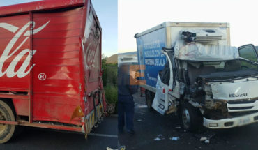 translated from Spanish: Clash between cargo truck leaves two injured Tangamandapio, Michoacán
