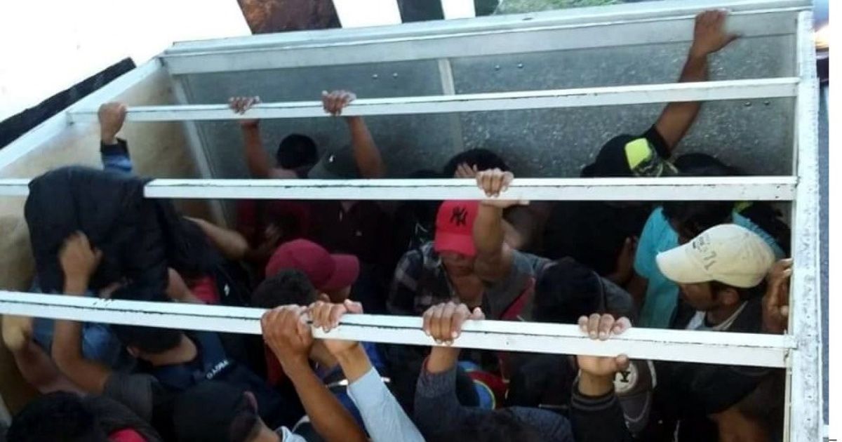 Found 67 migrants who were crammed in vehicles